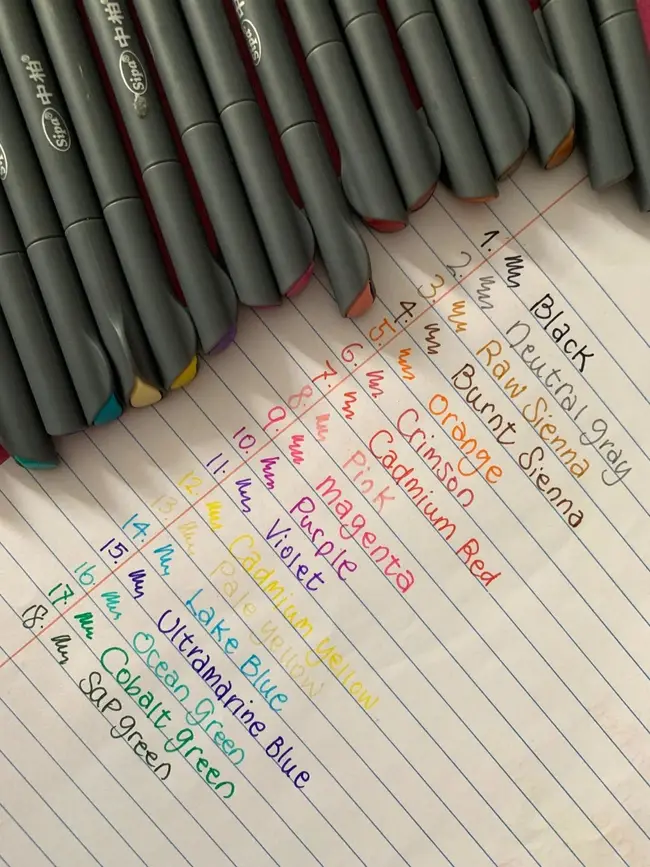 Colorful Fine-Point Pens