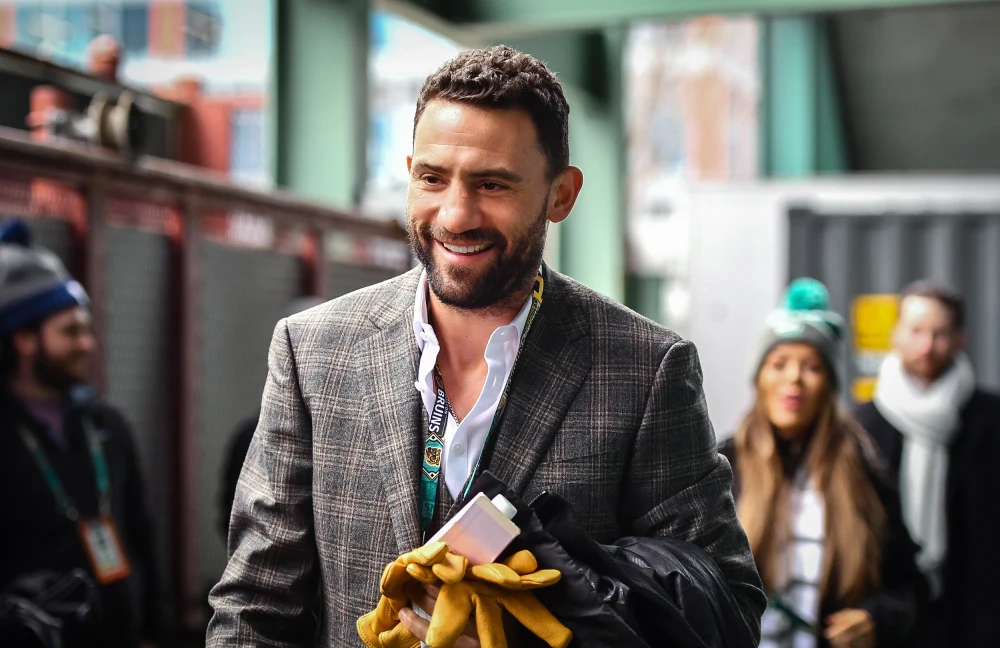 Paul Bissonnette attends the 2023 Discover NHL Winter Classic game between the Pittsburgh Penguins and the Boston Bruins at Fenway Park on Jan. 2, 2023 in Boston.Ben Jackson / NHLI via Getty Images file