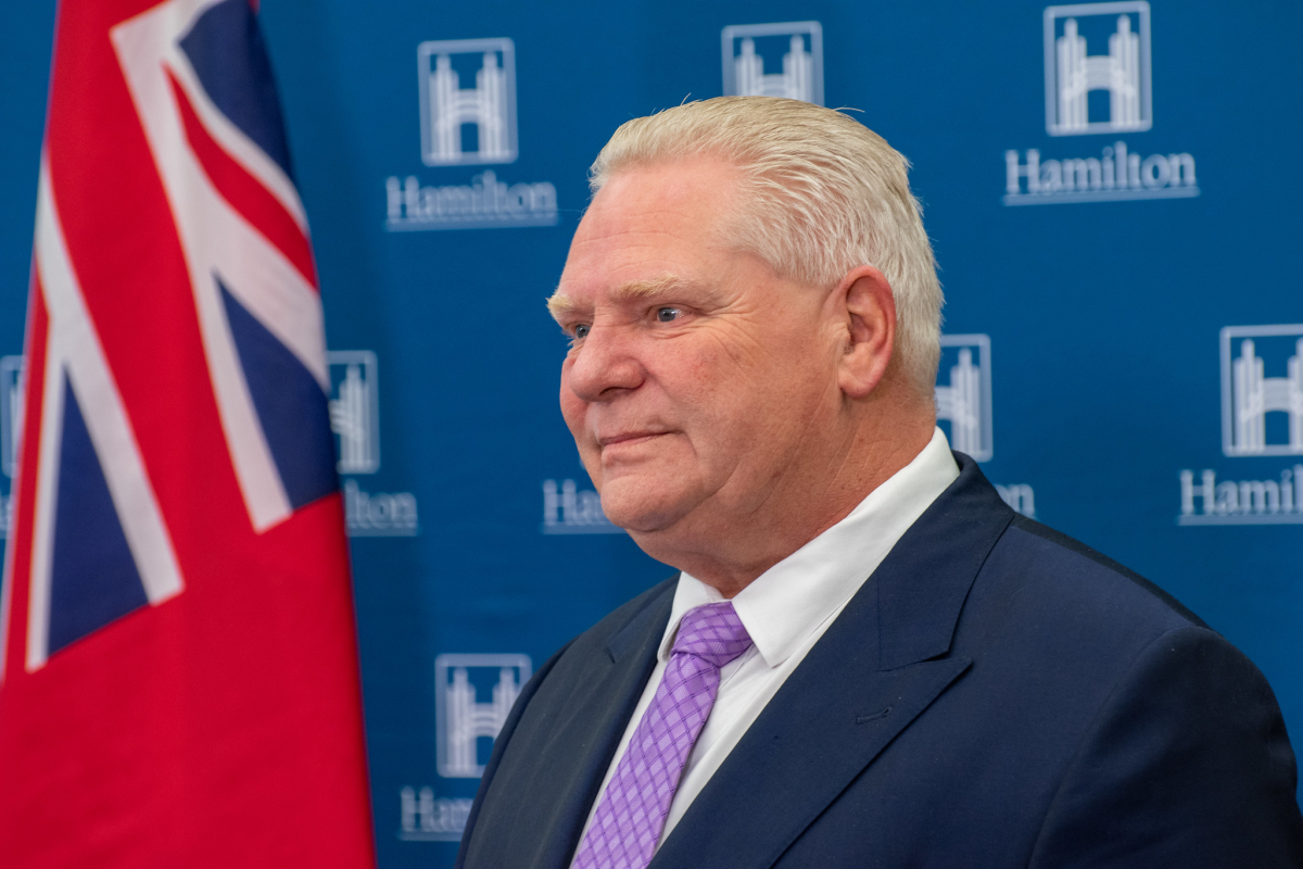 Ontario Premier Doug Ford in Hamilton, Ontario