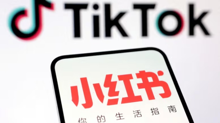 American 'TikTok refugees' are flocking to Chinese app RedNote as a potential TikTok ban grows closer. (Dado Ruvic/Reuters)